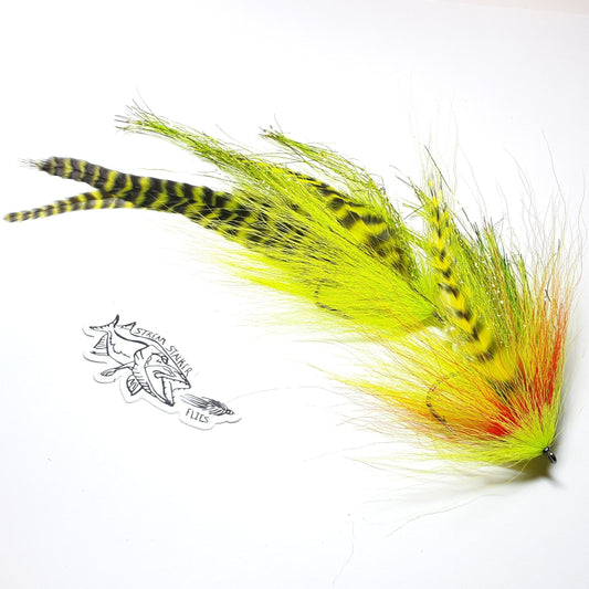 Stream Stalker Flies Predator Fly fishing streamer patterns custom tied usa made muskie fly musky pike saltwater fly fishing streamer junkies predator fishing 5/0