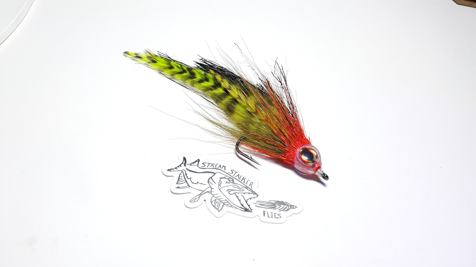 Stream Stalker Flies mini war machine streamer pattern in bluegill color bass musky pike fishing on the fly rod minnow baitfish forage imitation fly fishing lures for smallmouth and largemouth