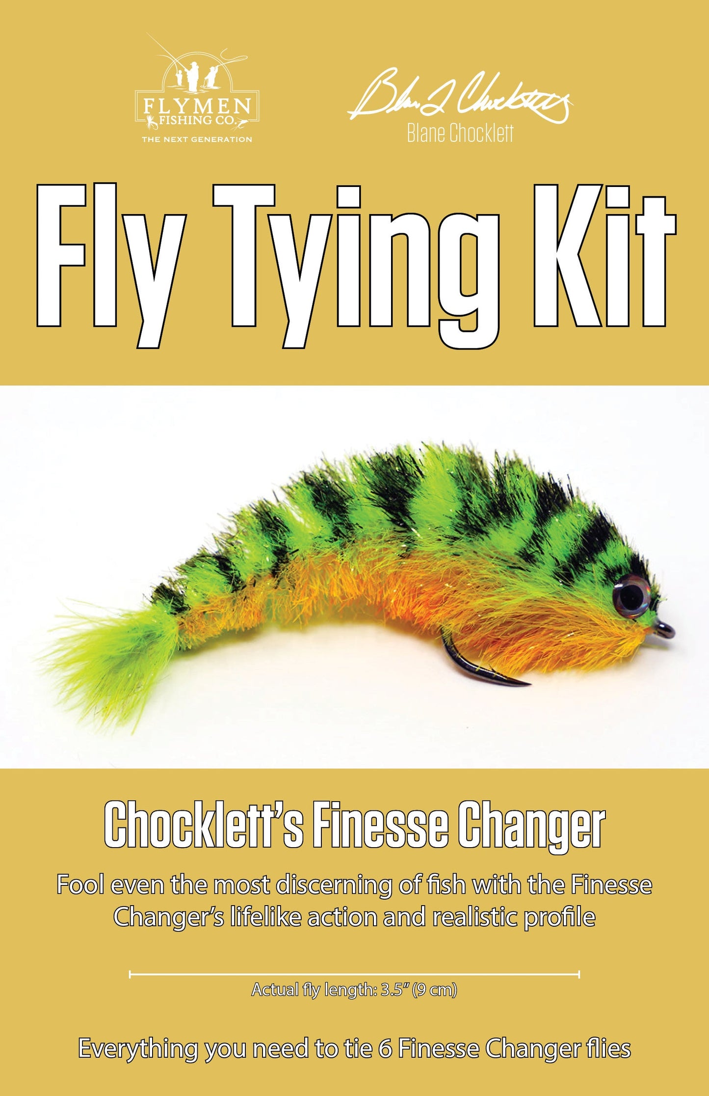 Finesse Game Changer Fly Tying Material Kit From Flymen Fishing Company blane chocklett streamer flies all materials to tie 6 popular fly fishing patterns