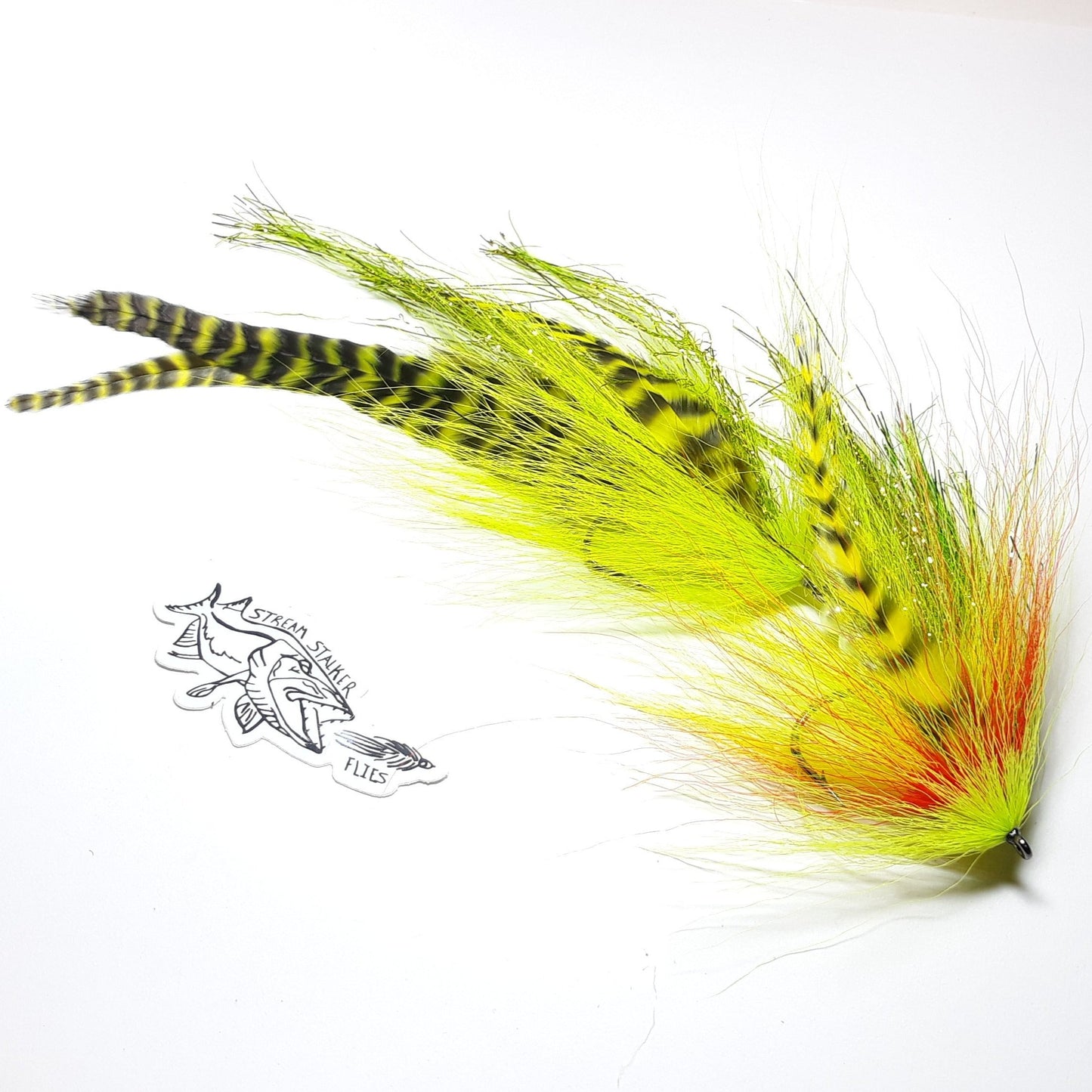 Stream Stalker Flies Predator Fly fishing streamer patterns custom tied usa made muskie fly musky pike saltwater fly fishing streamer junkies predator fishing 5/0 