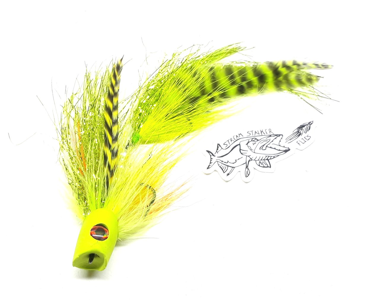 8.5" Articulated Predator Popper Musky Pike Fly