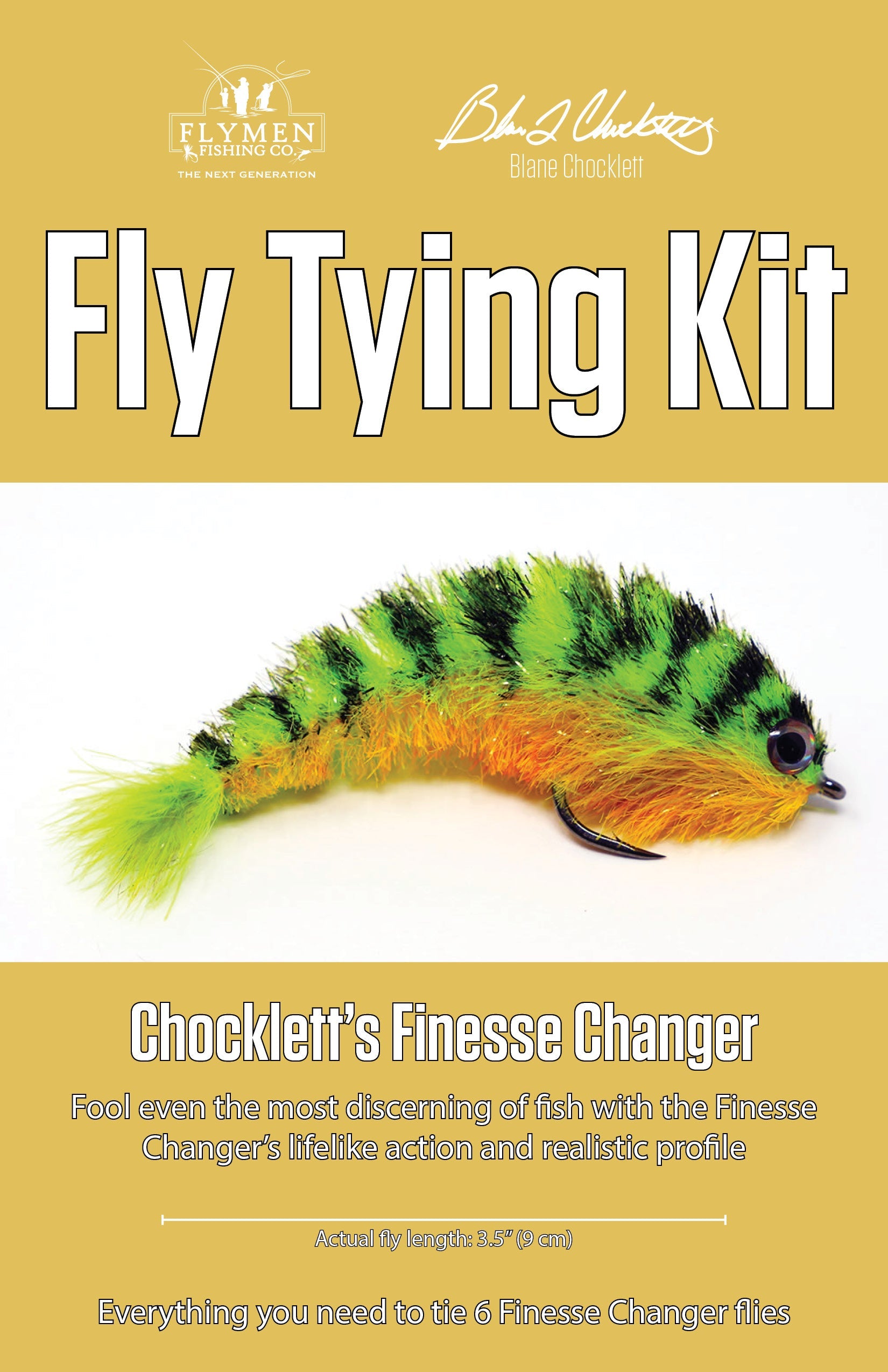 Finesse Game Changer Fly Tying Material Kit From Flymen Fishing Company blane chocklett streamer flies all materials to tie 6 popular fly fishing patterns 